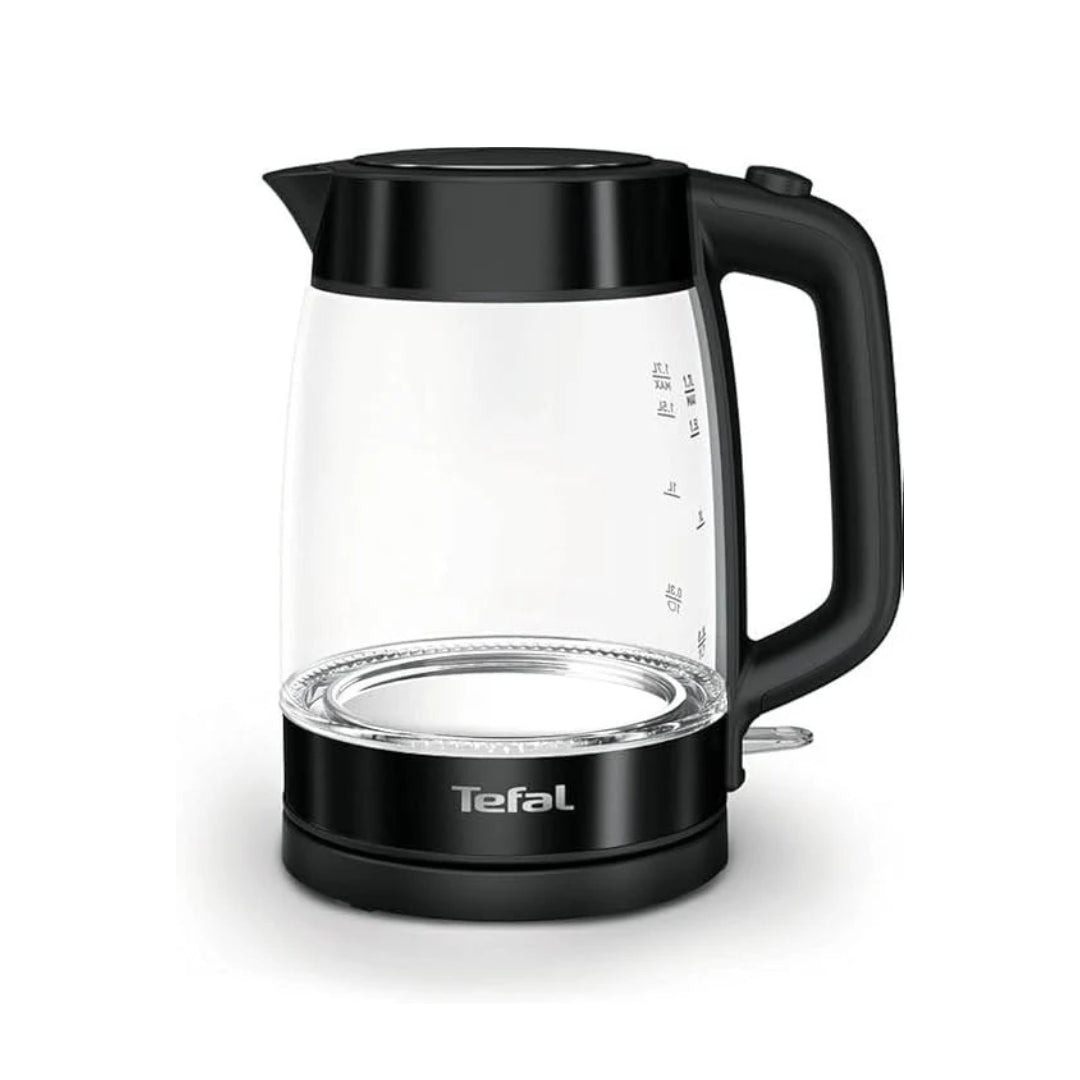 Tefal KI840830 Glass Electric Kettle 1.7L 2200W LED Light Stainless Steel Anti-Scale Filter Cordless Base