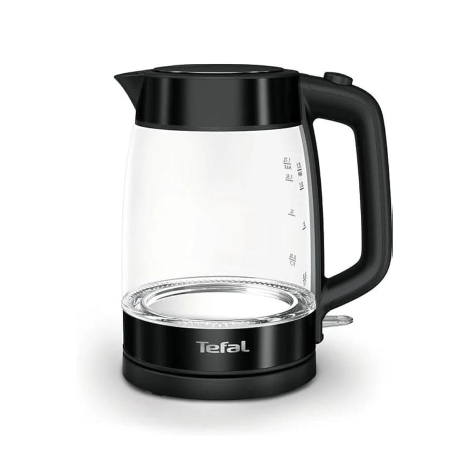 Tefal KI840830 Glass Electric Kettle 1.7L 2200W LED Light Stainless Steel Anti-Scale Filter Cordless Base