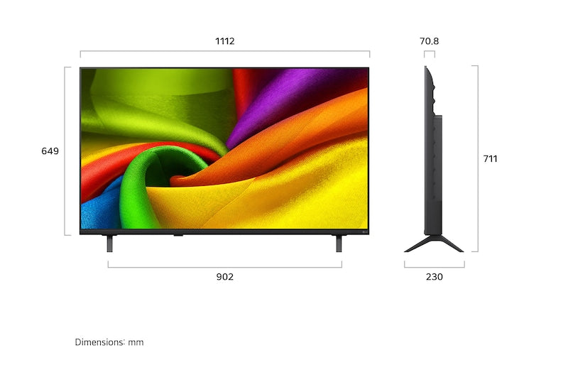 LG 50NU840B6LA 50 Inch NANO 4K UHD Smart TV with HDR10 Pro & webOS AI