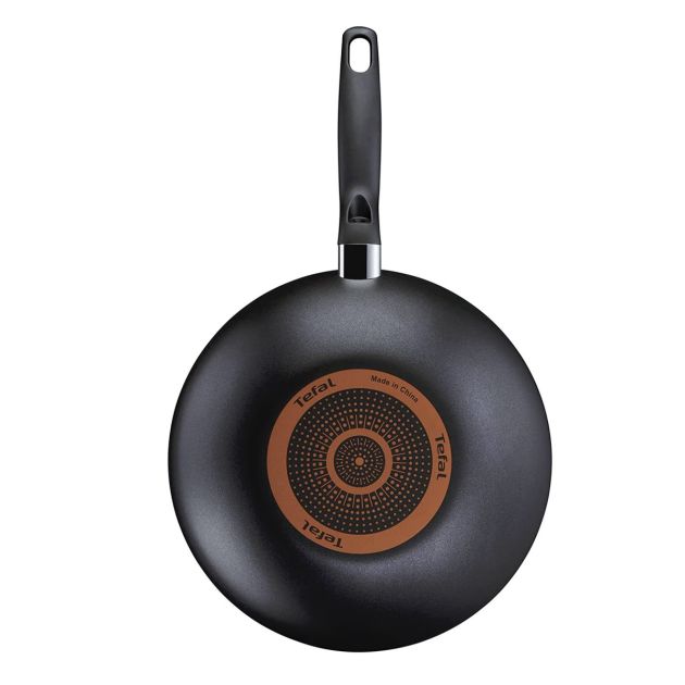 Tefal B4591684 Super Cook Wok Pan 28cm With Glass Lid Non-Stick Thermo-Signal