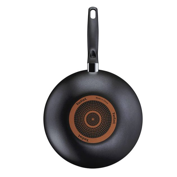 Tefal B4591684 Super Cook Wok Pan 28cm With Glass Lid Non-Stick Thermo-Signal