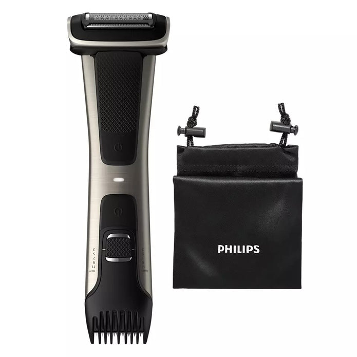 Philips Bodygroom BG7025/15 Series 7000 – Showerproof Body Groomer & Trimmer with 4D Contour Shaver, Dual-Use Trim & Shave System, 80 Min Runtime
