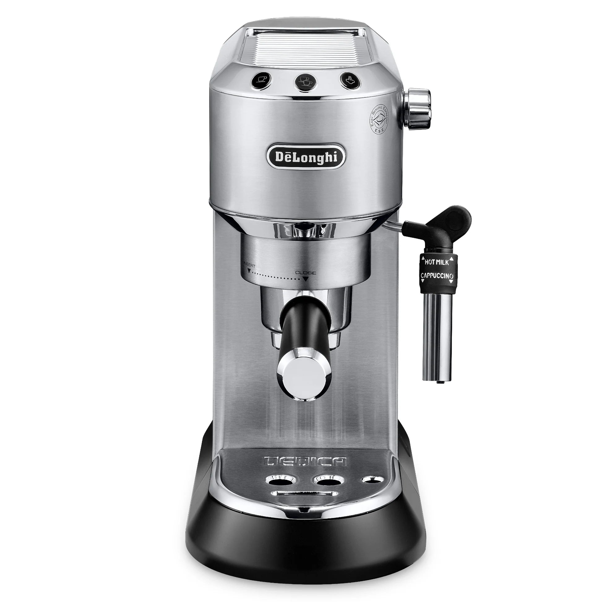 De'Longhi Dedica EC685M / EC685B Manual Espresso Machine – 15 Bar Coffee Maker with Milk Frother