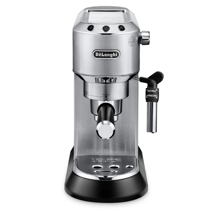 De'Longhi Dedica EC685M / EC685B Manual Espresso Machine – 15 Bar Coffee Maker with Milk Frother