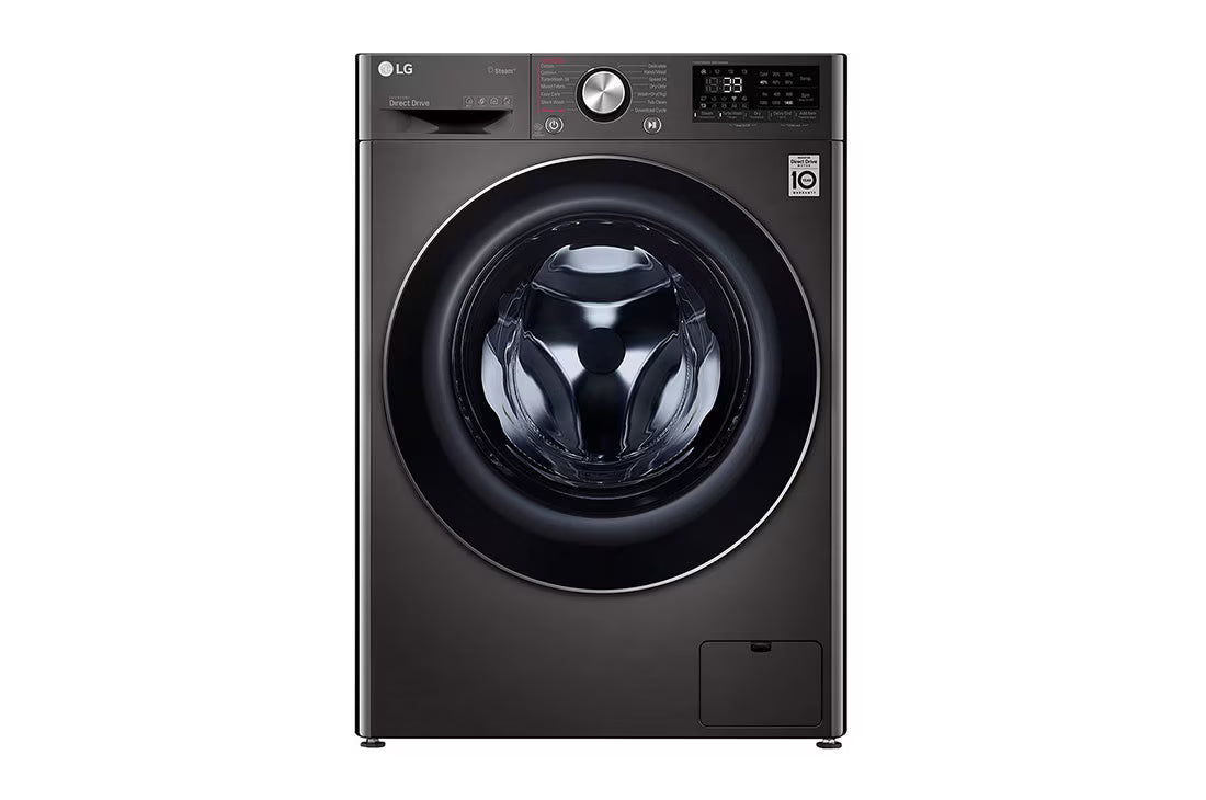 LG 9KG Washer Dryer 5KG 1400RPM AI DD Steam Black Steel F4R5VGG2E