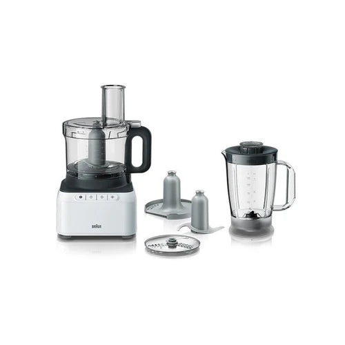 Braun FP3131 PureEase Food Processor 800W – 2.1L Bowl, 1.2L Blender, Multi-Function Kitchen System