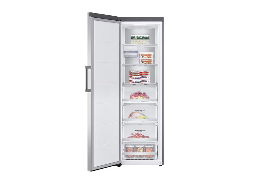 LG GC-B514ELFM 324L Upright Freezer Silver Smart Inverter No Frost