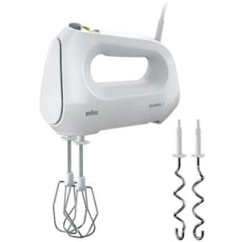 Braun HM1010 Hand Mixer 400W – Electric Mixer with Turbo Function & Stainless Steel Beaters