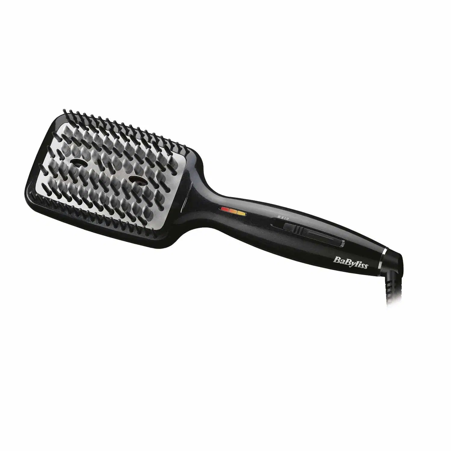 BaByliss HSB101SDE Heated Smoothing Brush – Ionic Ceramic Hot Brush 200°C Anti-Frizz Styler