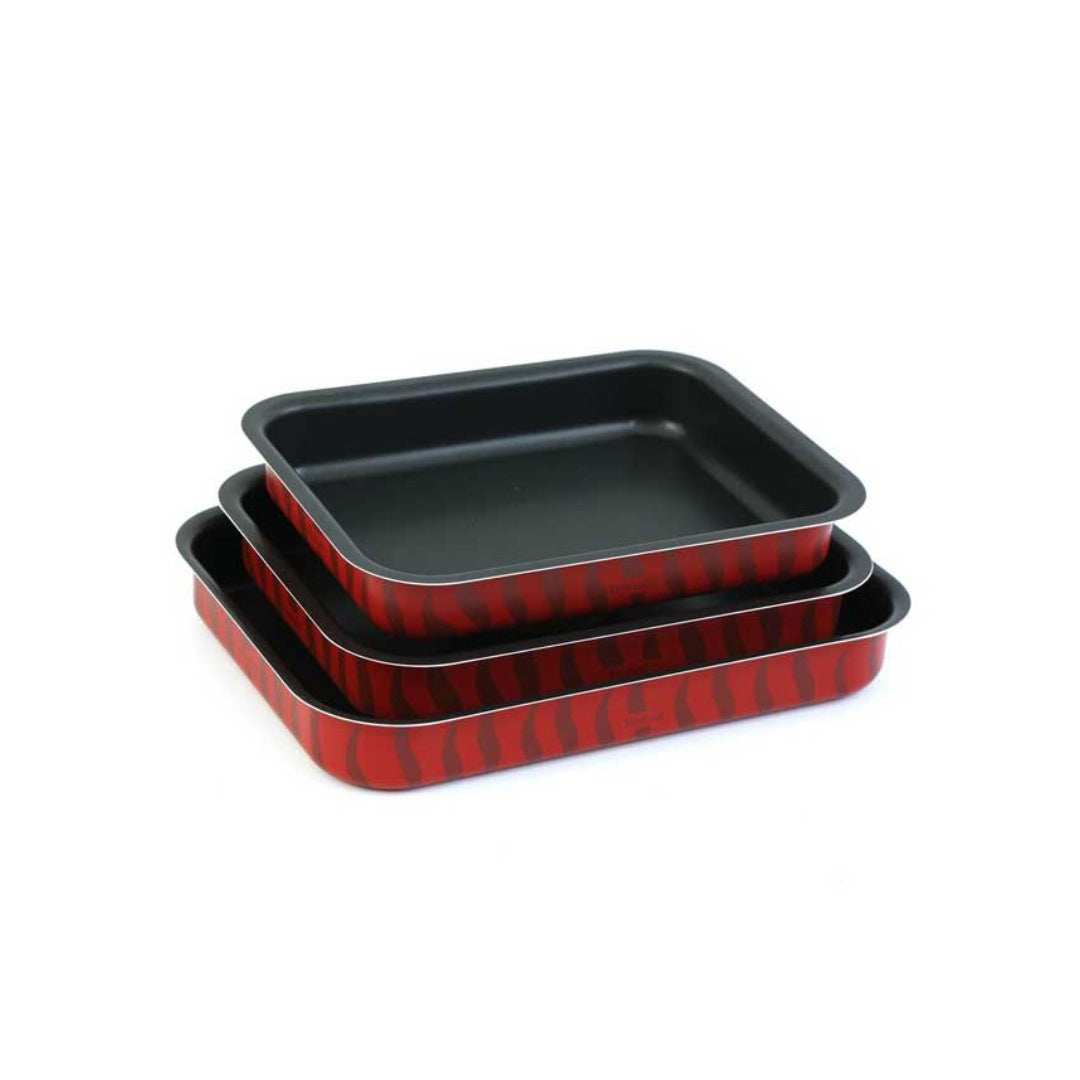 Tefal Tempo Flame Oven Dish Set J5715482 – 3pcs Non-Stick Bakeware (29–37cm)