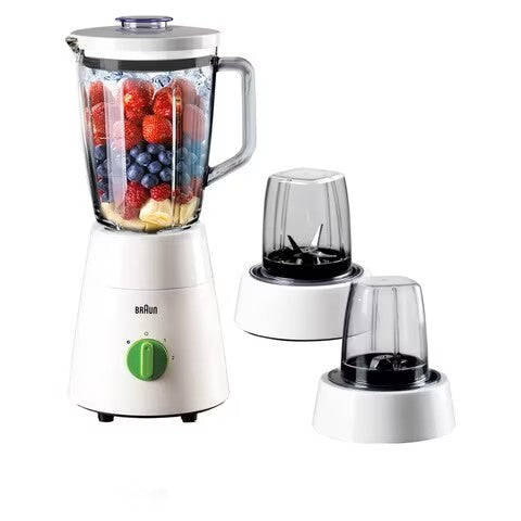 Braun JB0123WH Stand Blender 500W – Durable Kitchen Blender with Glass Jug & Multiple Speeds