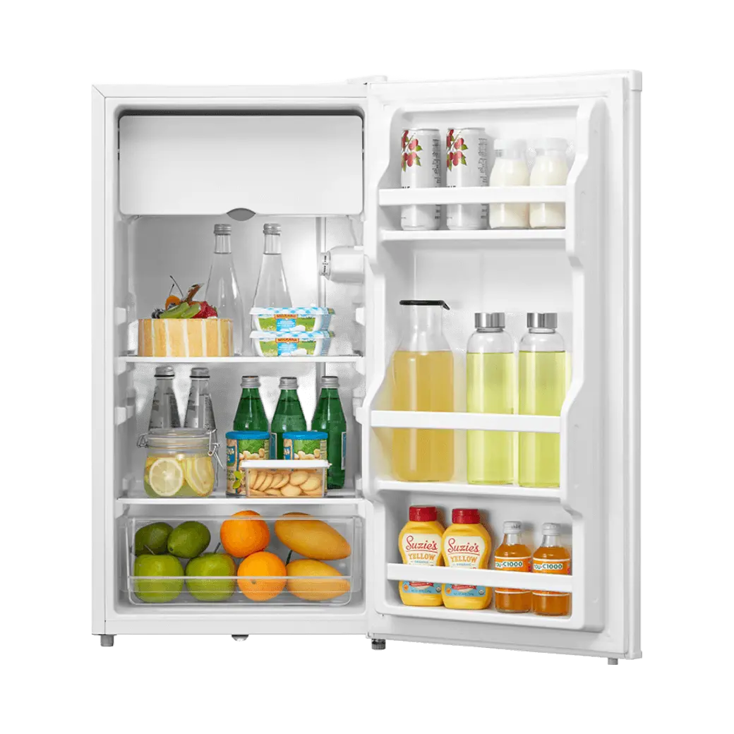 Midea MDRD133FGE01 5FT Mini Refrigerator 86L Compact Fridge with Chiller White