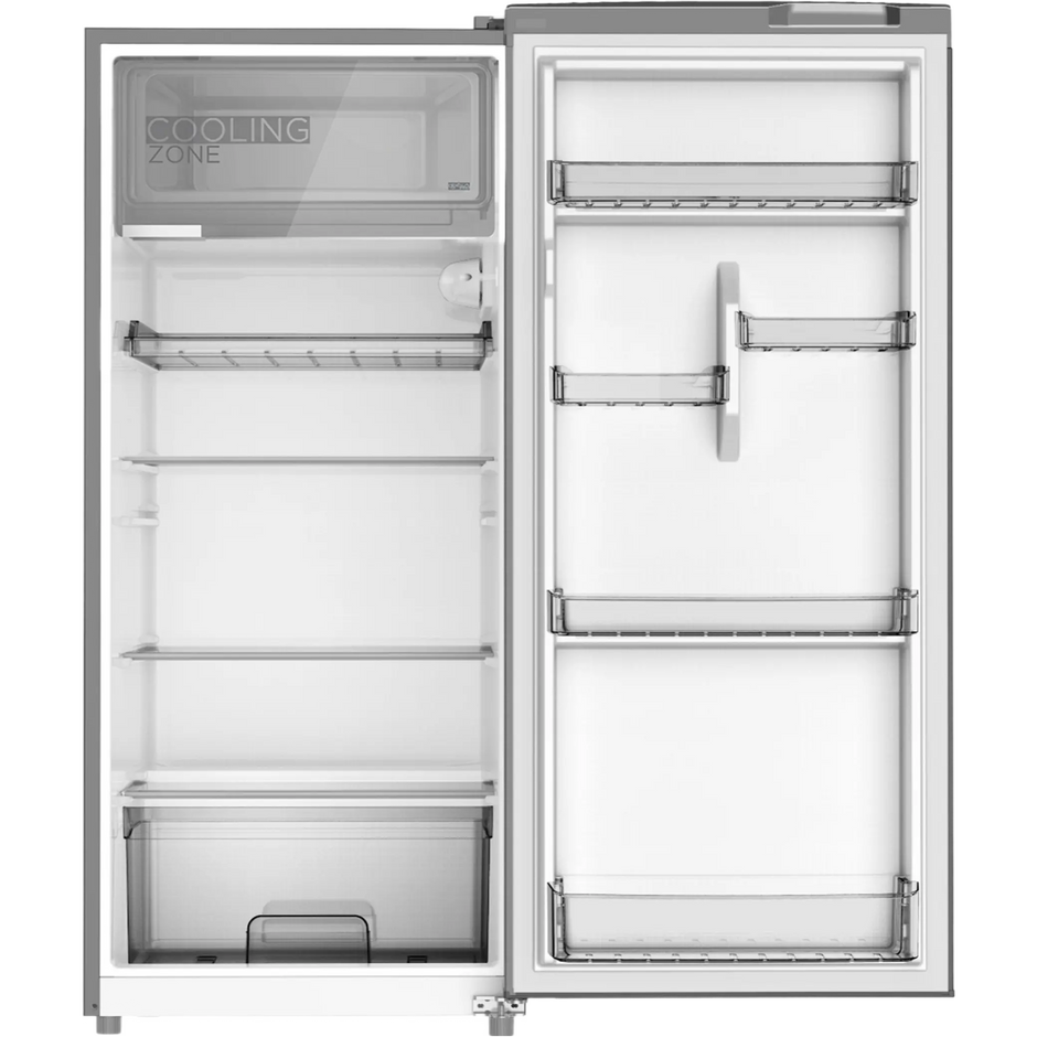Midea MDRD268FEE50AE 268L Single Door Refrigerator Silver with Cooling Zone & LED Light