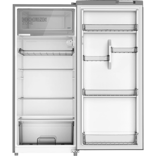 Midea MDRD268FEE50AE 268L Single Door Refrigerator Silver with Cooling Zone & LED Light