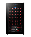 Midea 93L Wine Cooler MDRW150FGG22 34 Bottles Glass Door Adjustable Temperature LED Light Black