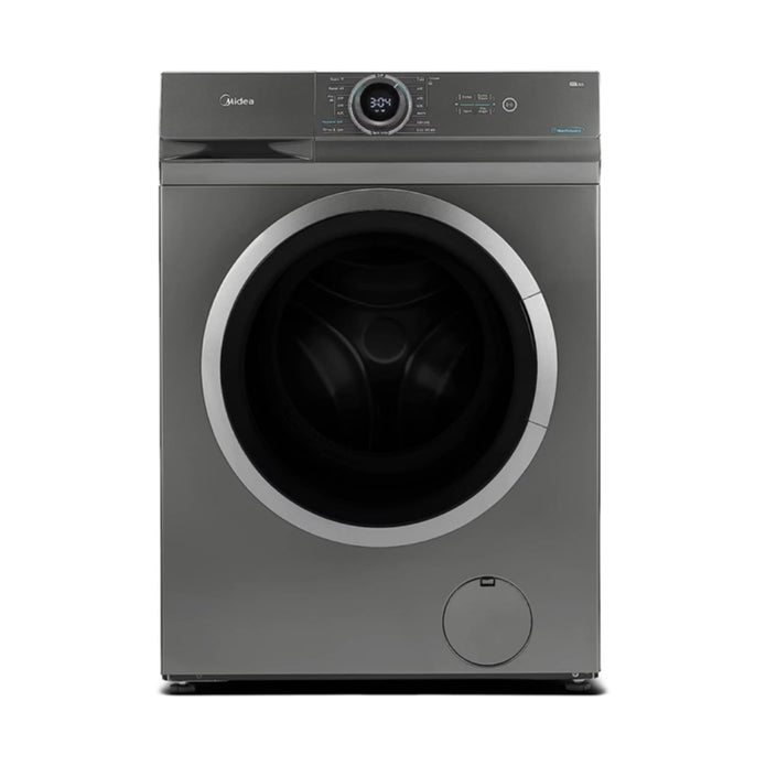 Midea MF100W80B/TTLB 8KG Front Load Inverter Washing Machine 1400RPM Steam Care Titanium Black Finish