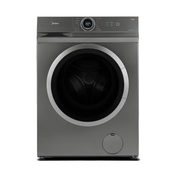 Midea MF100W80B/TTLB 8KG Front Load Inverter Washing Machine 1400RPM Steam Care Titanium Black Finish