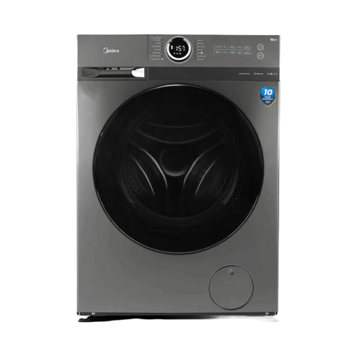 Midea MF100W90B/TTLB 9KG Front Load Inverter Washing Machine 1400RPM Steam Care BLDC Motor Titanium Finish