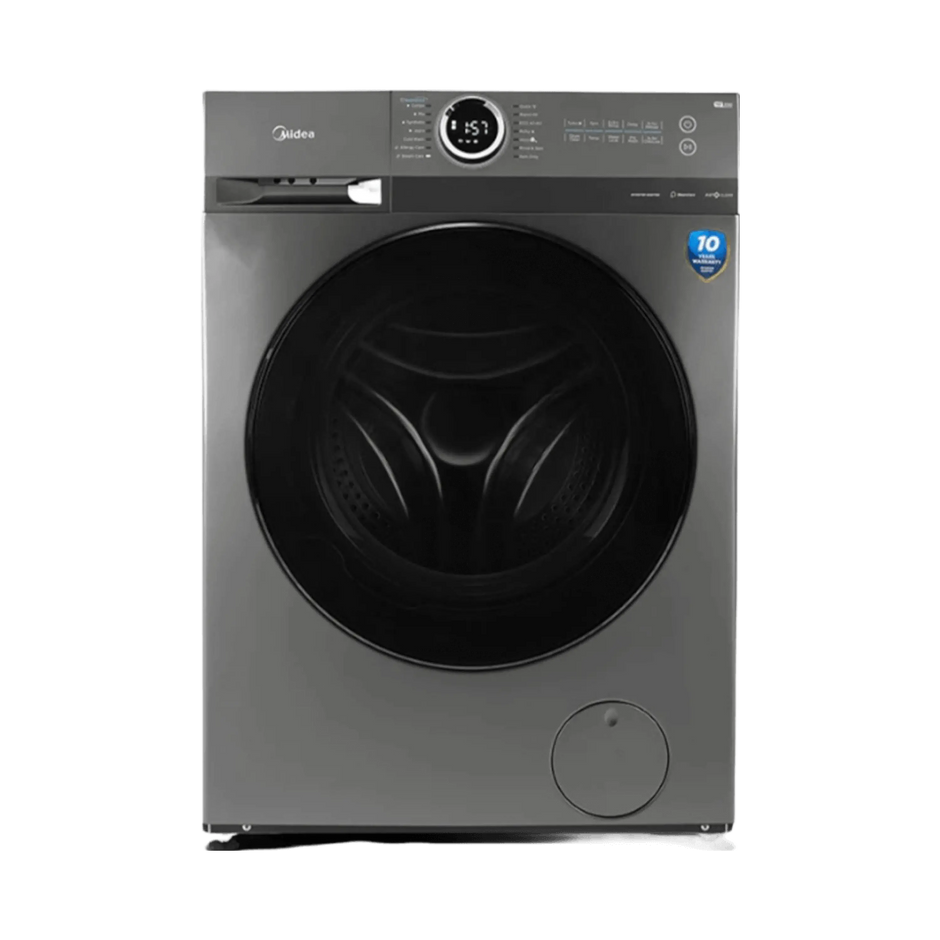 Midea MF100W90B/TTLB 9KG Front Load Inverter Washing Machine 1400RPM Steam Care BLDC Motor Titanium Finish