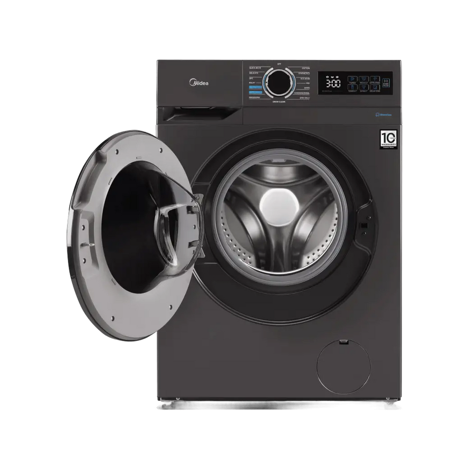 Midea MF100W90B/TTLB 9KG Front Load Inverter Washing Machine 1400RPM Steam Care BLDC Motor Titanium Finish