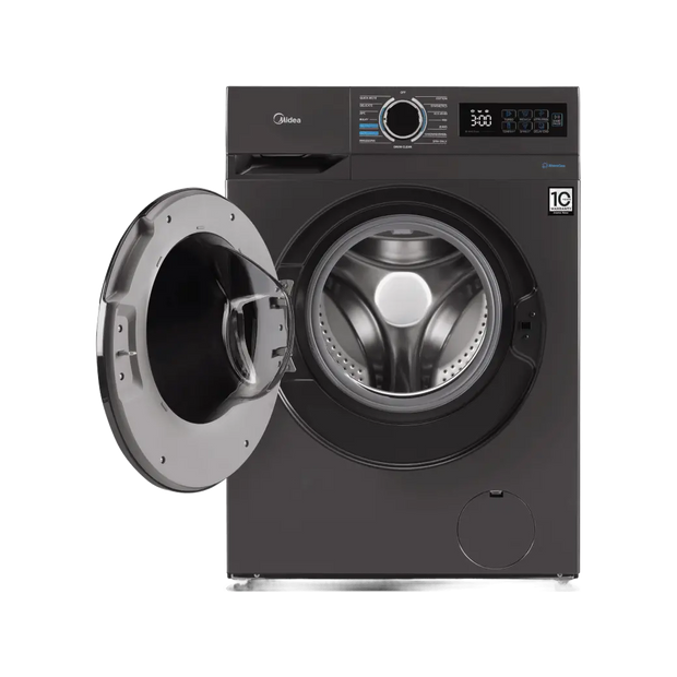 Midea MF100W90B/TTLB 9KG Front Load Inverter Washing Machine 1400RPM Steam Care BLDC Motor Titanium Finish