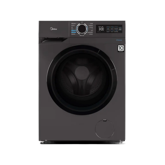 Midea MF110W80B/TGCC 8KG Front Load Inverter Washing Machine 1400RPM Steam HealthGuard Turbo Wash