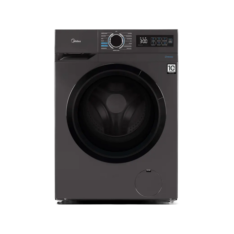Midea MF110W80B/TGCC 8KG Front Load Inverter Washing Machine 1400RPM Steam HealthGuard Turbo Wash