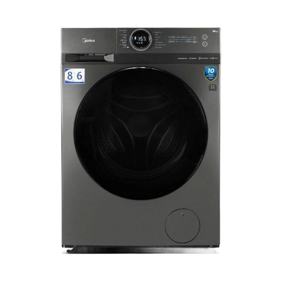 Midea 8KG/6KG Front Load Washer Dryer 1400RPM Inverter Titanium Grey MF200D80WB/T-GCC