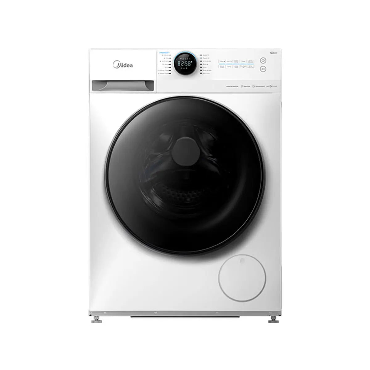 Midea MF200W110WB/W 11KG Front Load Inverter Washing Machine 1400RPM WiFi Steam Care Quattro Motor Lunar Dial