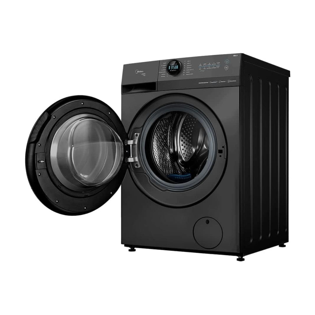 Midea MF200D110WB/T 11KG Front Load Washer Dryer 1400RPM WiFi Steam Care Inverter Quattro Turbo Wash Titanium