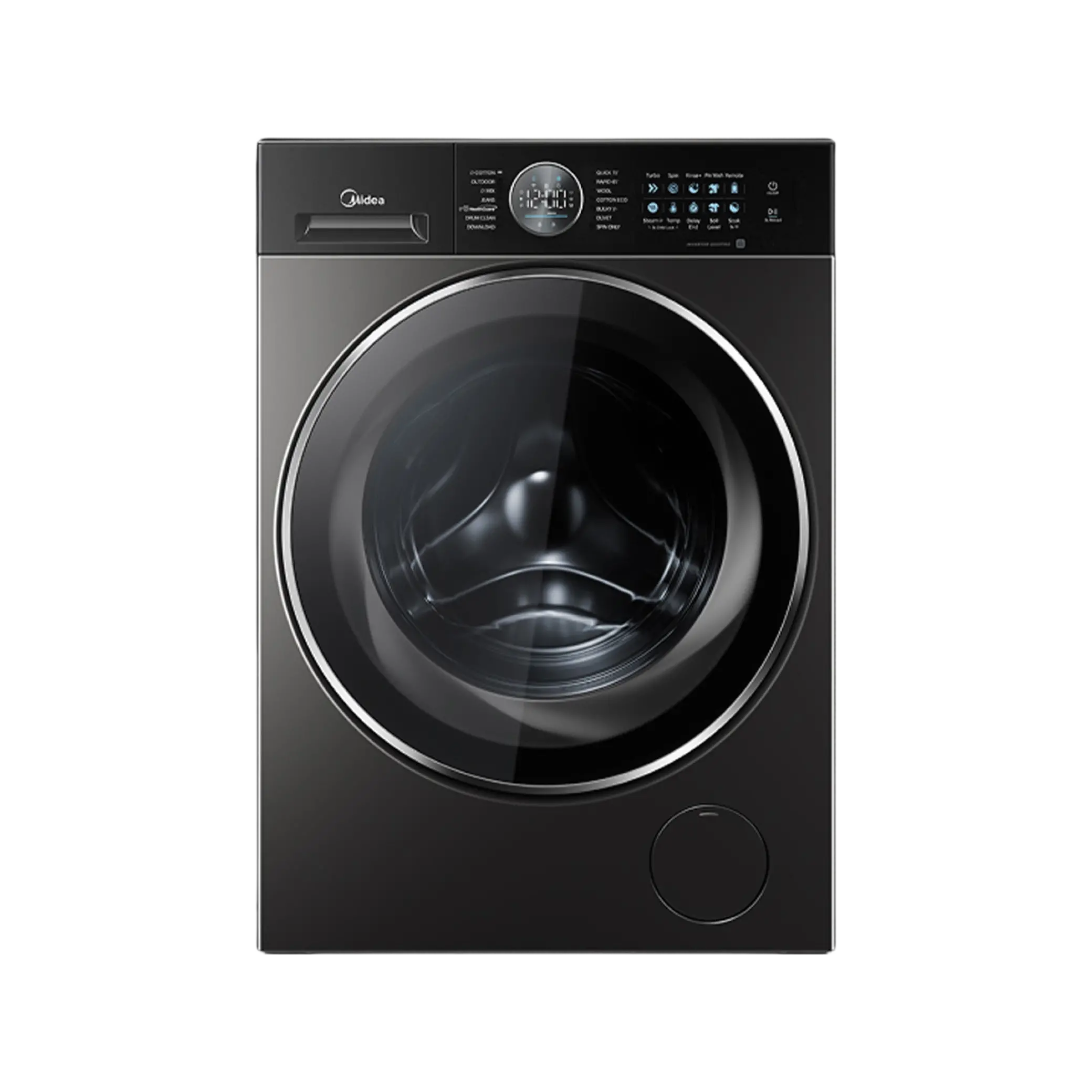 Midea MF210W100WB/TLB 10KG Front Load Inverter Washing Machine 1400RPM Steam Care WiFi Smart Control Storm Wash Titanium