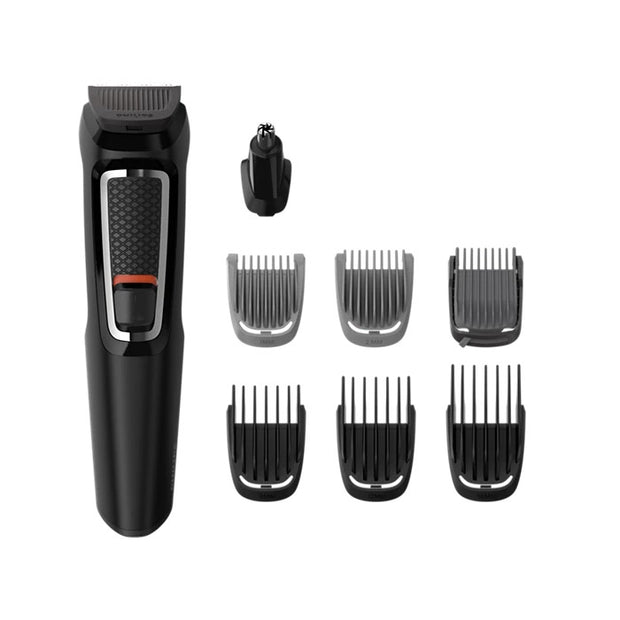 Philips Multigroom MG3730/15 Series 3000 – 8-in-1 Beard & Hair Trimmer with Self-Sharpening Steel Blades, 60 Min Runtime & Washable Design