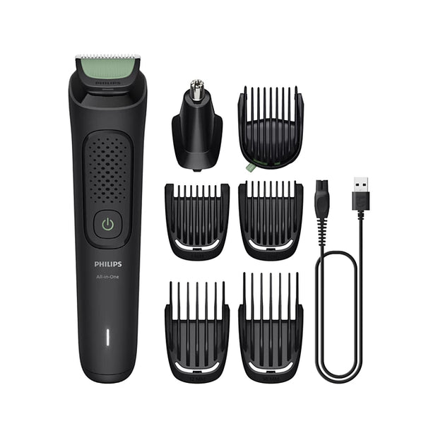 Philips Multigroom MG3930/15 Series 3000 – 7-in-1 All-in-One Beard, Hair & Body Trimmer with Self-Sharpening Blades, 60 Min Runtime & Washable Design