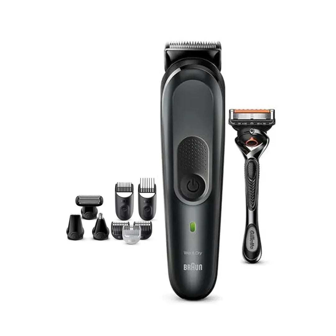 Braun MGK7331 Series 7 All-in-One Trimmer 10-in-1 – Beard, Hair & Body Grooming Kit with AutoSense & 100 Min Runtime