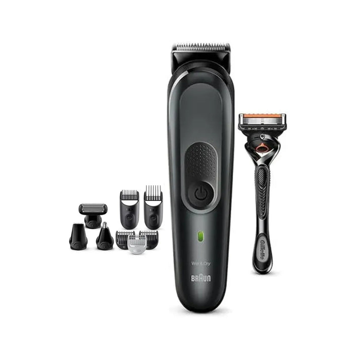 Braun MGK7331 Series 7 All-in-One Trimmer 10-in-1 – Beard, Hair & Body Grooming Kit with AutoSense & 100 Min Runtime