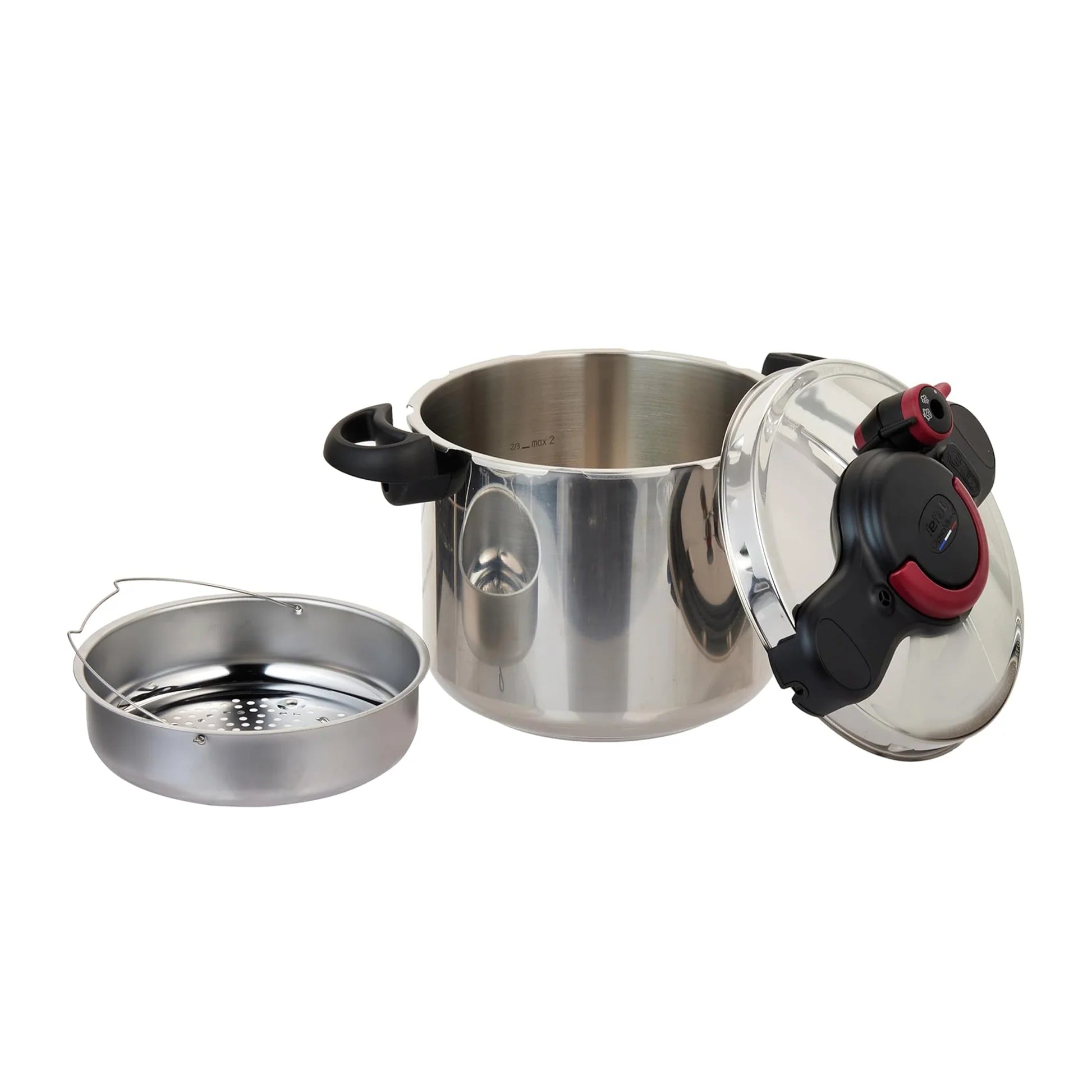 Tefal P4624966 ClipsoMinut Easy Pressure Cooker 9L Stainless Steel Induction One-Hand Opening