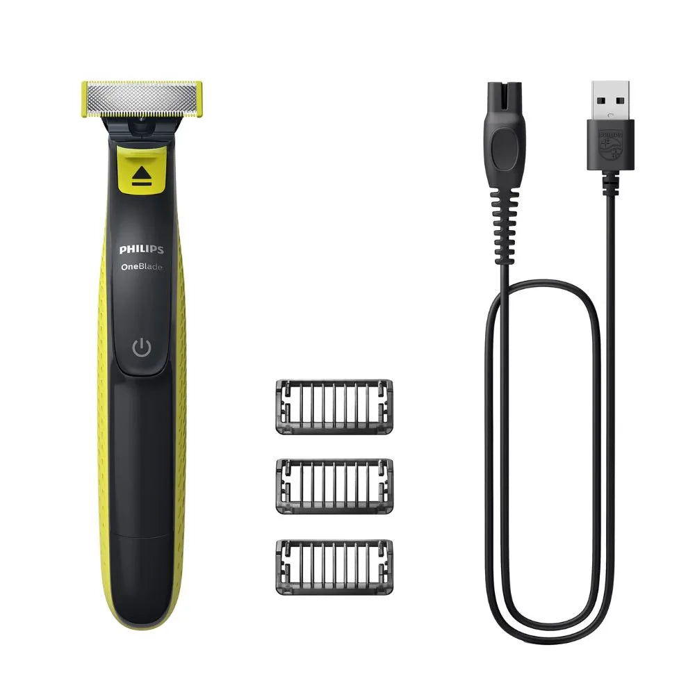 Philips OneBlade QP2724/10 Hybrid Trimmer & Shaver – Wet & Dry Beard Grooming Tool with Rechargeable Battery