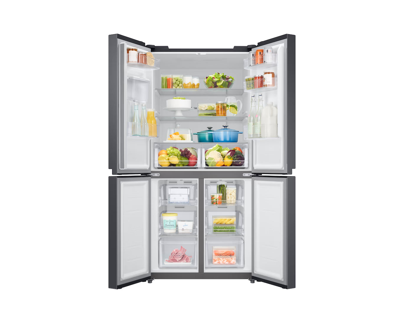 Samsung RF48A4010B4/LV French Door Refrigerator 466L Twin Cooling Plus No Frost with Water Dispenser