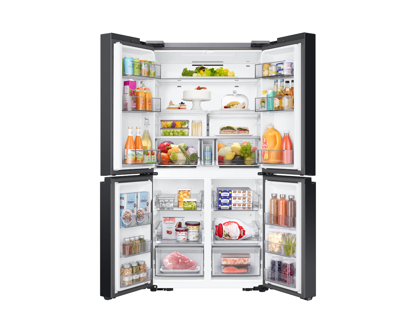 Samsung RF65DB90B022LV Bespoke T‑Style French Door Refrigerator 602L Triple Cooling No Frost with FlexZone