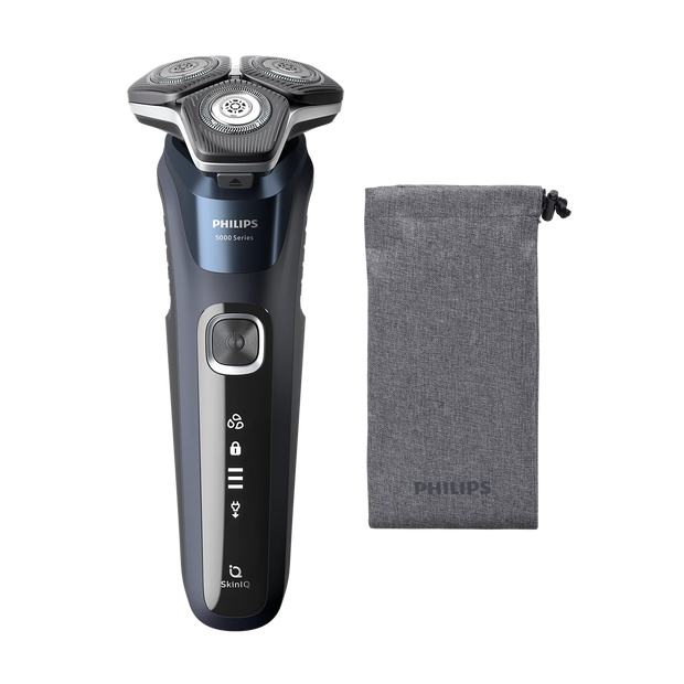 Philips S5885/00 Shaver Series 5000 – Wet & Dry Electric Shaver | SkinIQ Technology, 3D Flex Heads & 60min Runtime