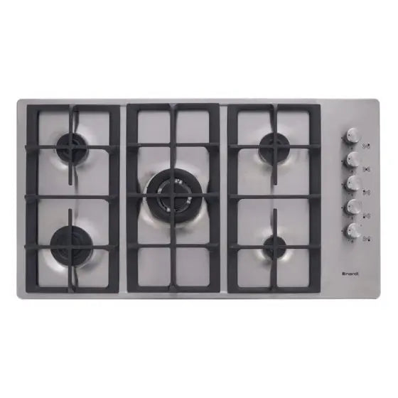 Nardi SCG55 Built-In Gas Hob 90cm 5 Burners Stainless Steel Wok Burner