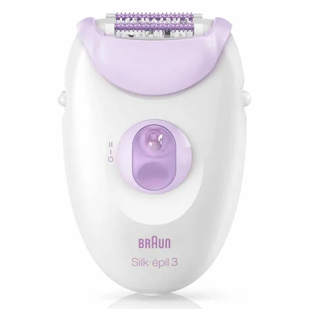 Braun SE3000 Silk-épil 3 Epilator – Smart Light Hair Removal System with 20 Tweezers & Massage Rollers