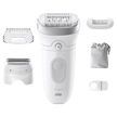 Braun SE7-041 Silk-épil 7 Epilator – Wet & Dry Hair Removal Device with Wide Head, SmartLight & Shaver + Trimmer Kit