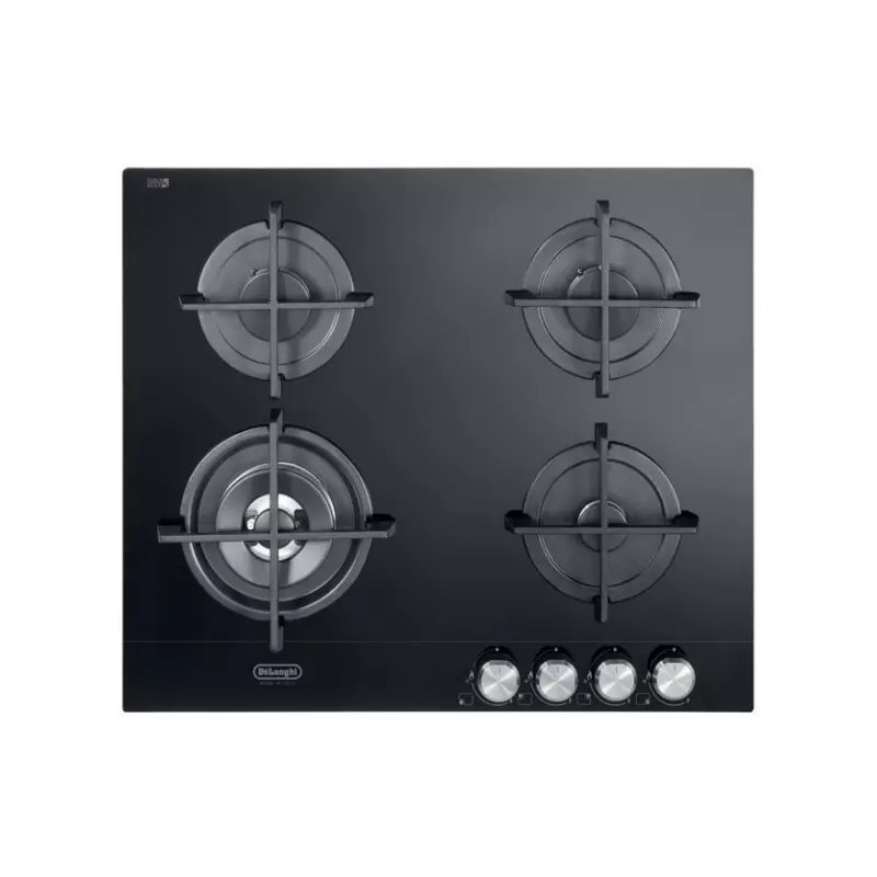 Delonghi Cooktop 60CM Built-In Gas Burners Black