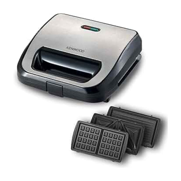 Kenwood SMM02 3-in-1 Sandwich Maker – Waffle Maker & Electric Grill with Interchangeable Plates