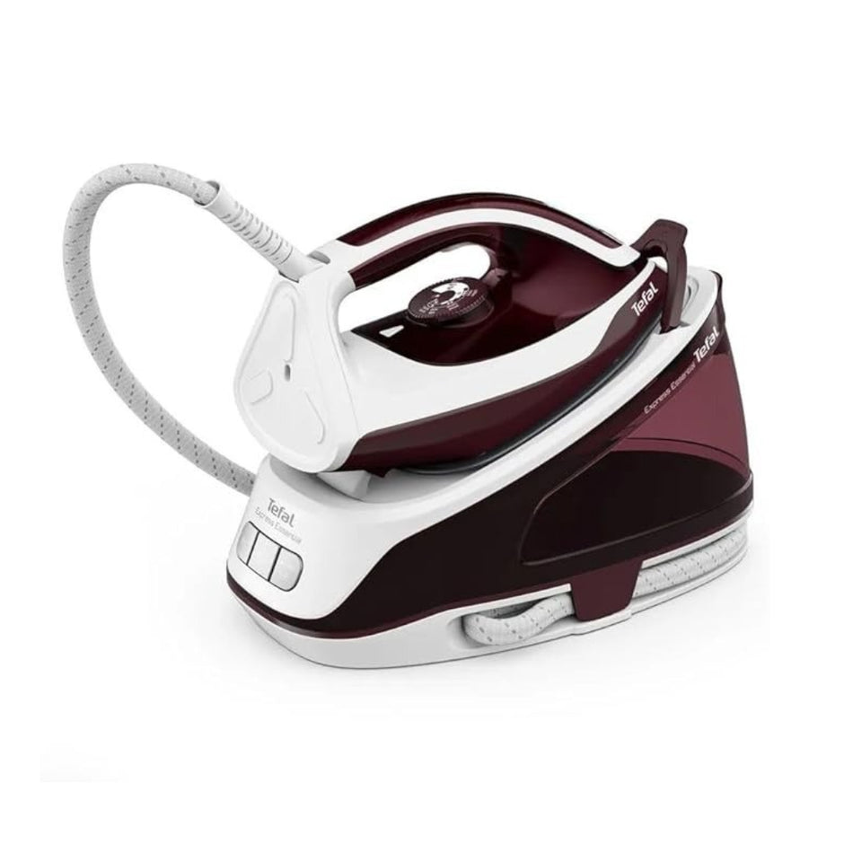 Tefal Express Essential SV6120 7A Steam Generator Iron – 2200W, 5.5 Bar, 120g/min Steam, 1.4L Tank, 320g Boost