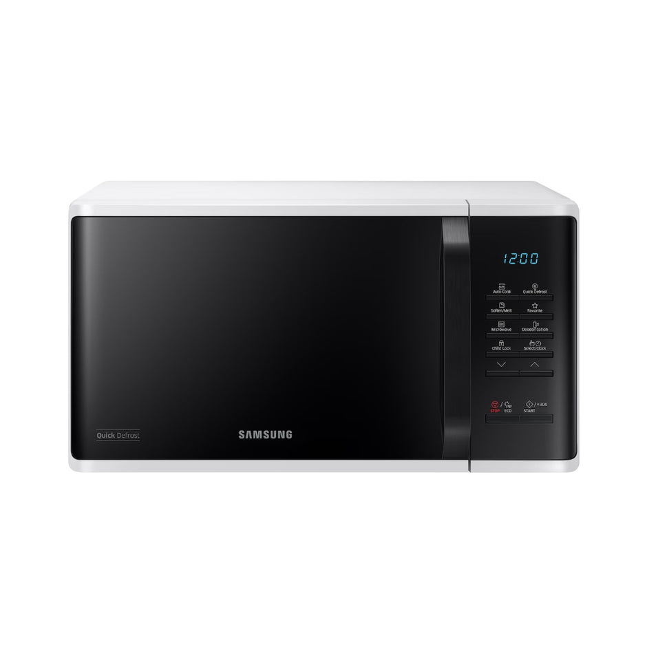 Samsung MS23K3513AW/SG 23L Solo Microwave Oven Quick Defrost Ceramic Inside