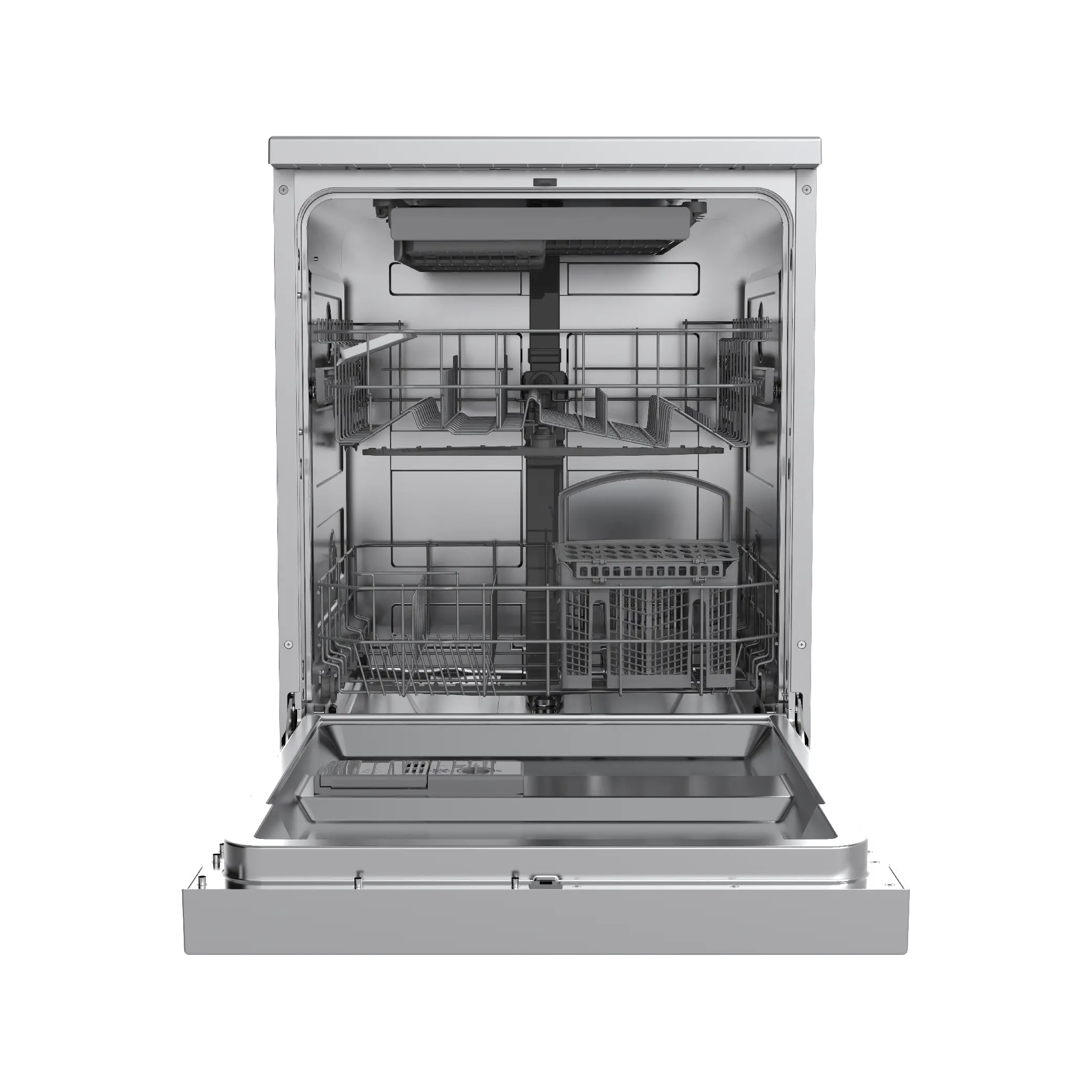Midea 14 Place Freestanding Dishwasher WQP14-5201C(S) GCC – Silver, 3 Racks, A+ Energy
