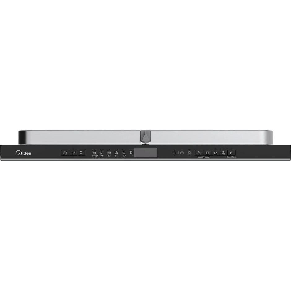 Midea Built-In Smart Dishwasher 14 Place WQP14-W7703M – WiFi, Auto Open, 3 Racks, Silver