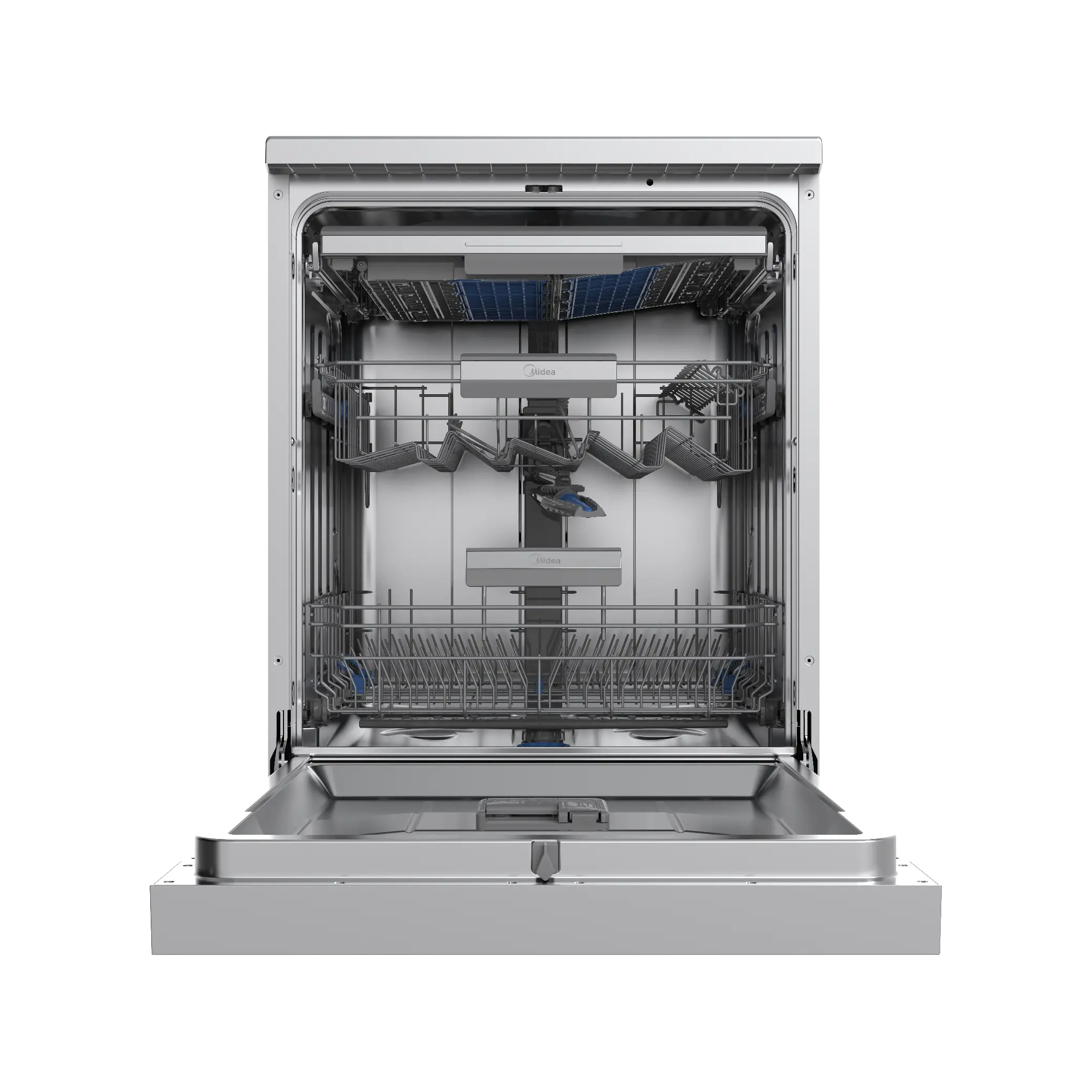 Midea 15 Place Smart Dishwasher WQP15-W7633D(SS)-LB – WiFi, Auto Open, 3 Racks, Stainless Steel